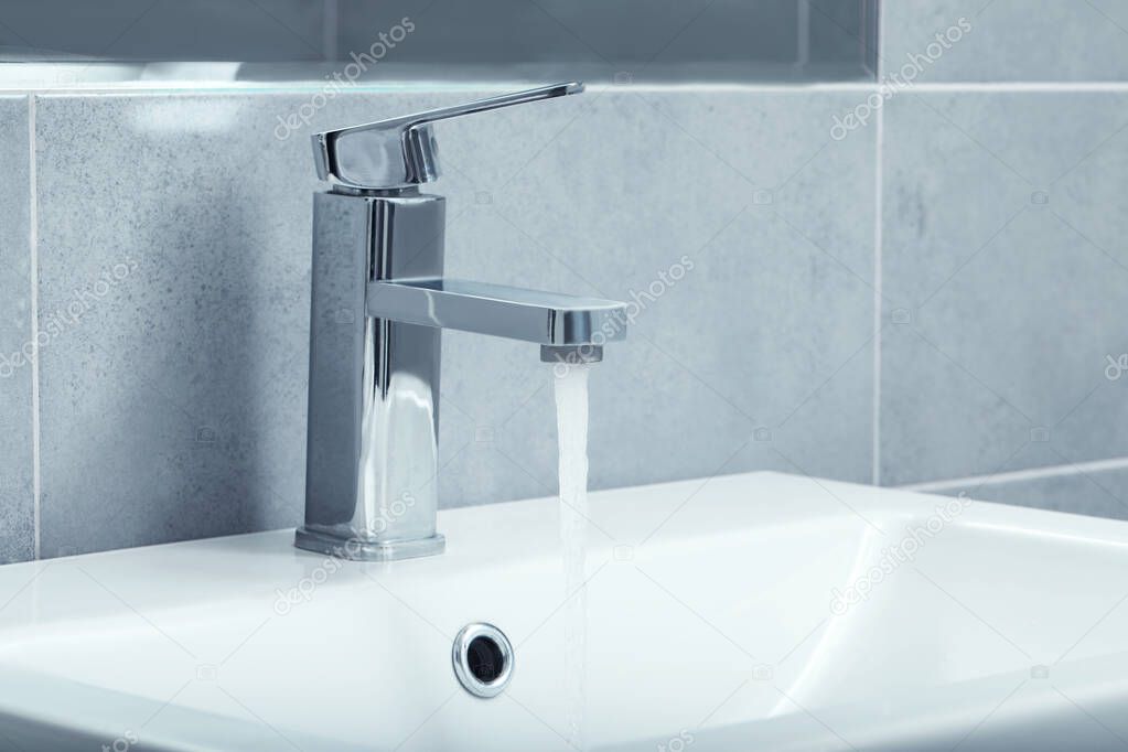 New bathroom faucet installed and sealed with no drips